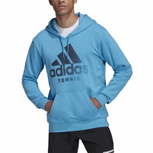 adidas Casual Hoodie Hoody Category Graphic (Cotton Blend) Light Blue Men